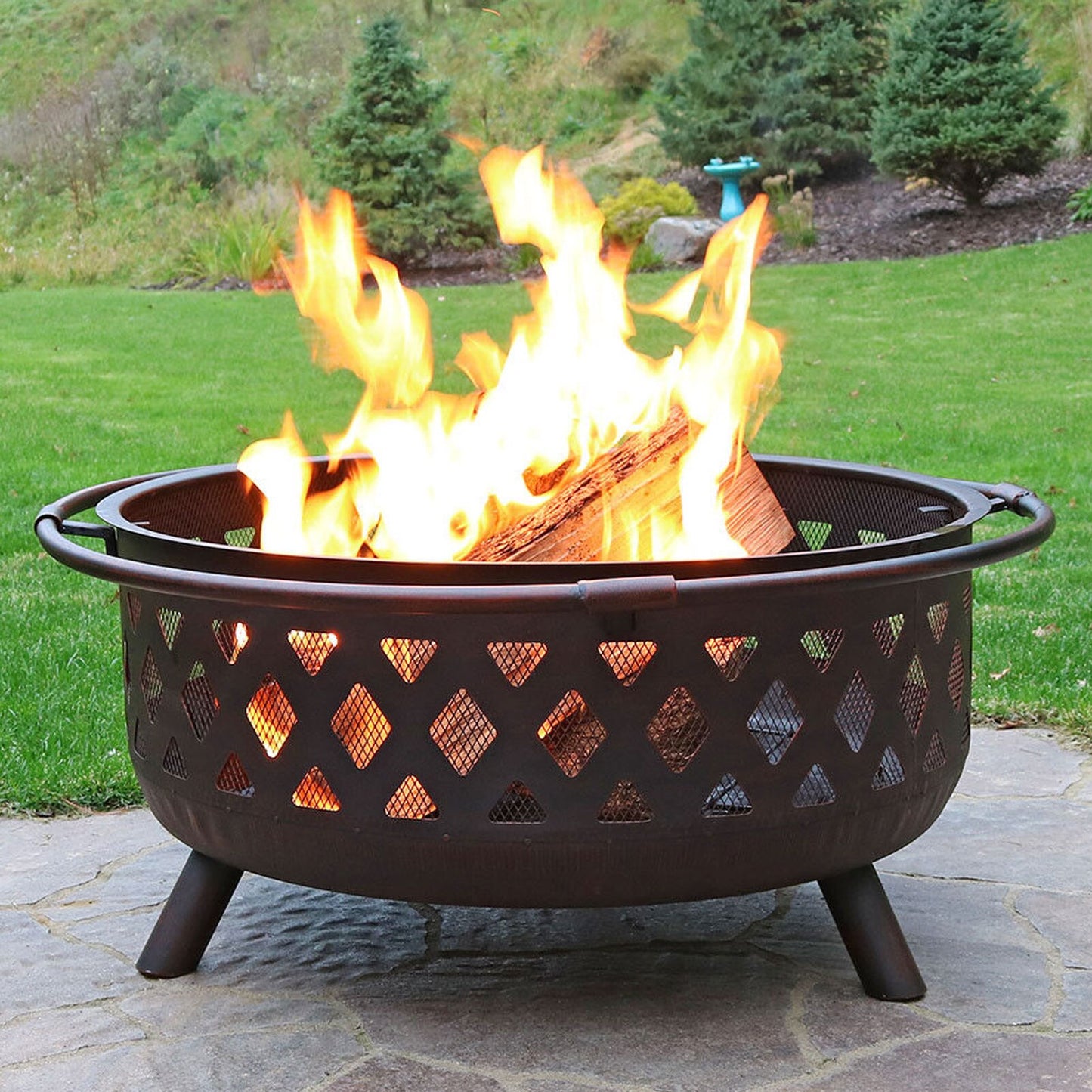 Wrought Iron Wood Burning Fire Pit