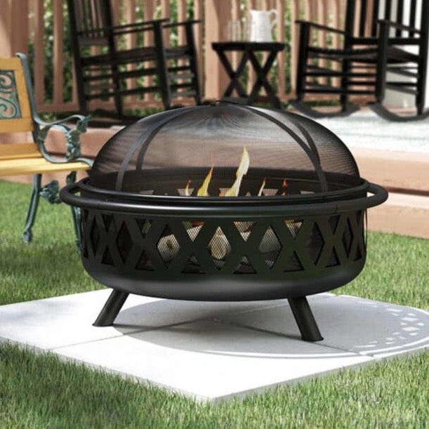 Wrought Iron Wood Burning Fire Pit