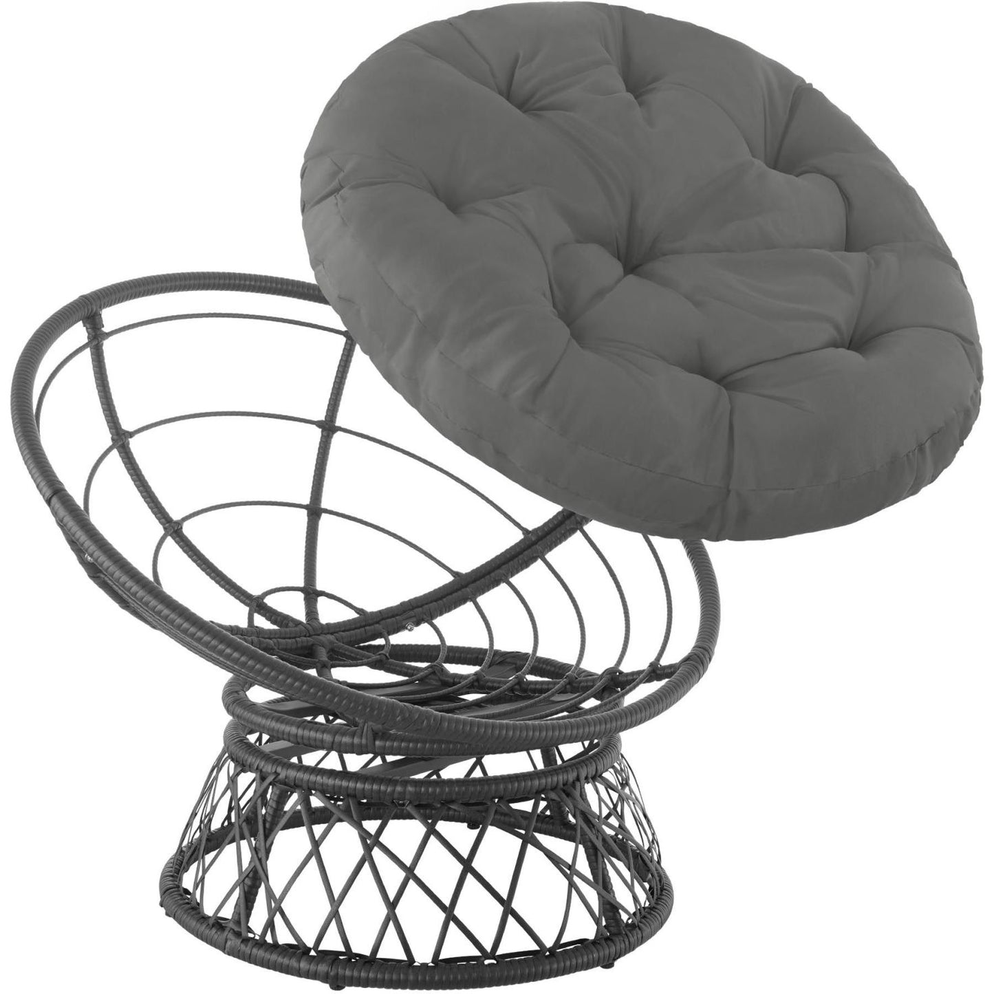 Rotating Concave Rattan Seat