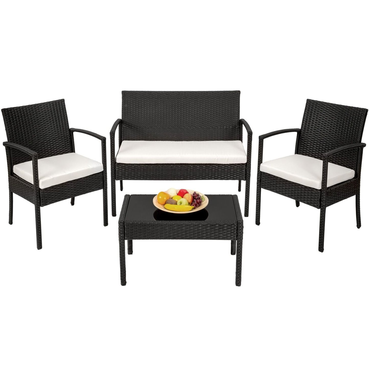 Outdoor Rattan Wicker Conversation Set