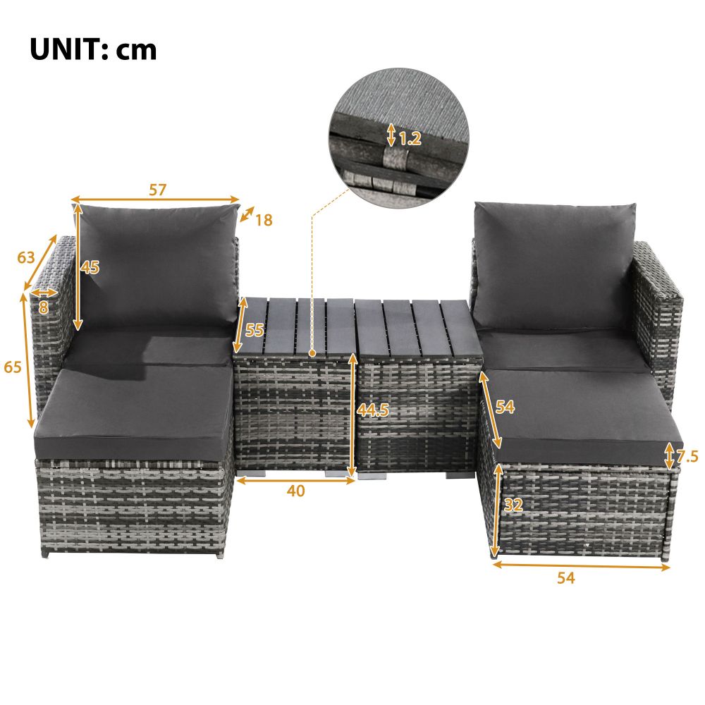 Rattan Garden Sofa Furniture Set