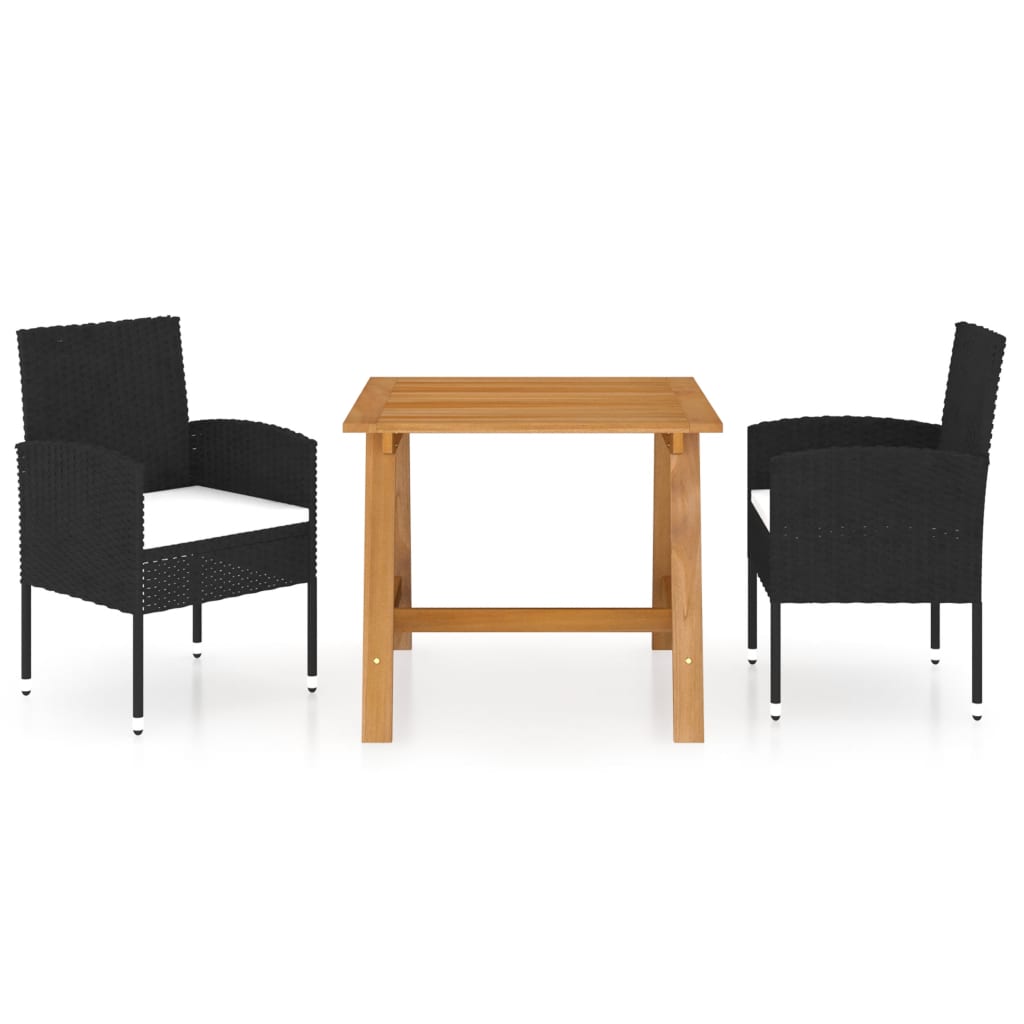 Garden Dining Set with Solid Wood Table