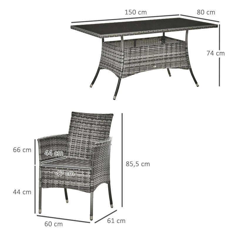 Woven Resin Dining Furniture Set