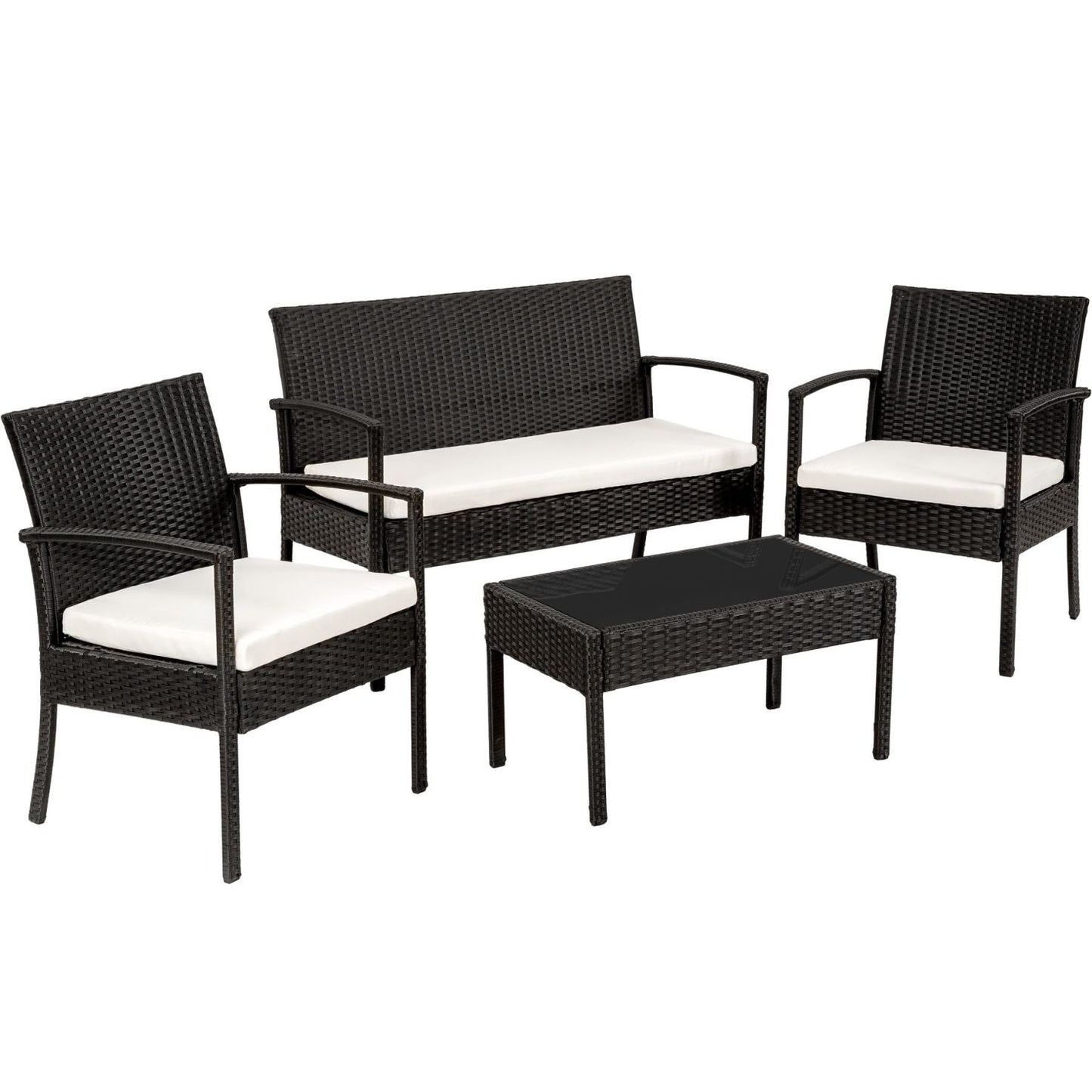 Outdoor Rattan Wicker Conversation Set