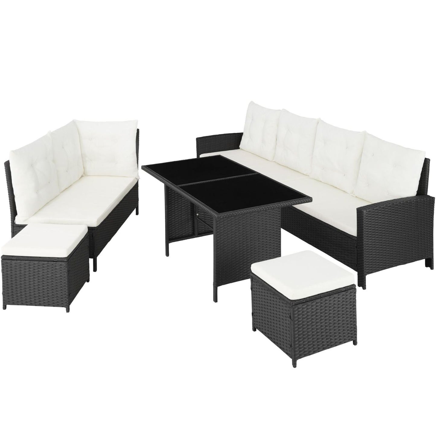 Sectional Rattan Corner Sofa Set