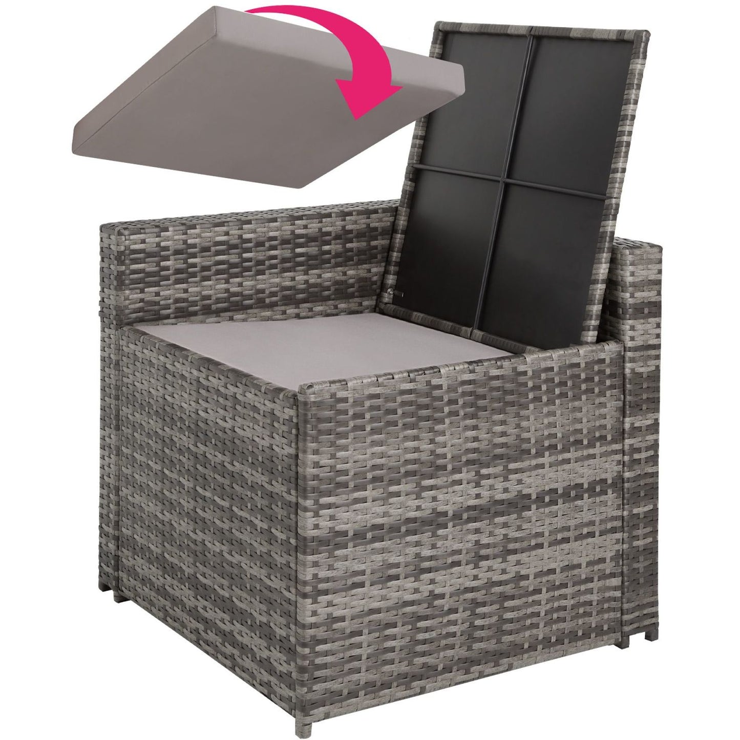 Outdoor Rattan Sofa Set with Storage Box