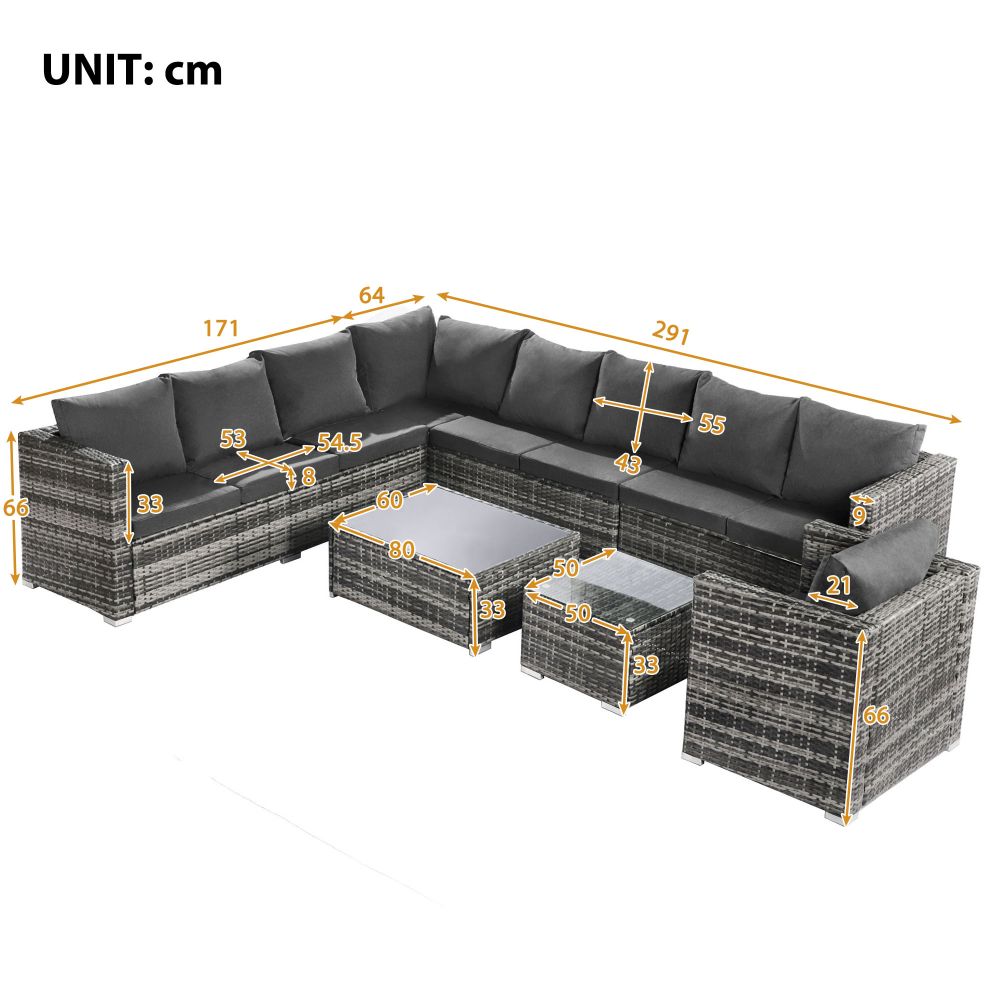 Garden Rattan Sofa Set