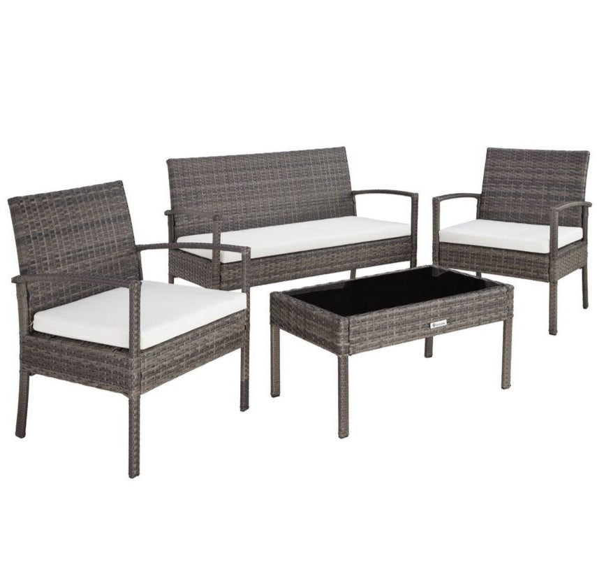 Outdoor Rattan Wicker Conversation Set