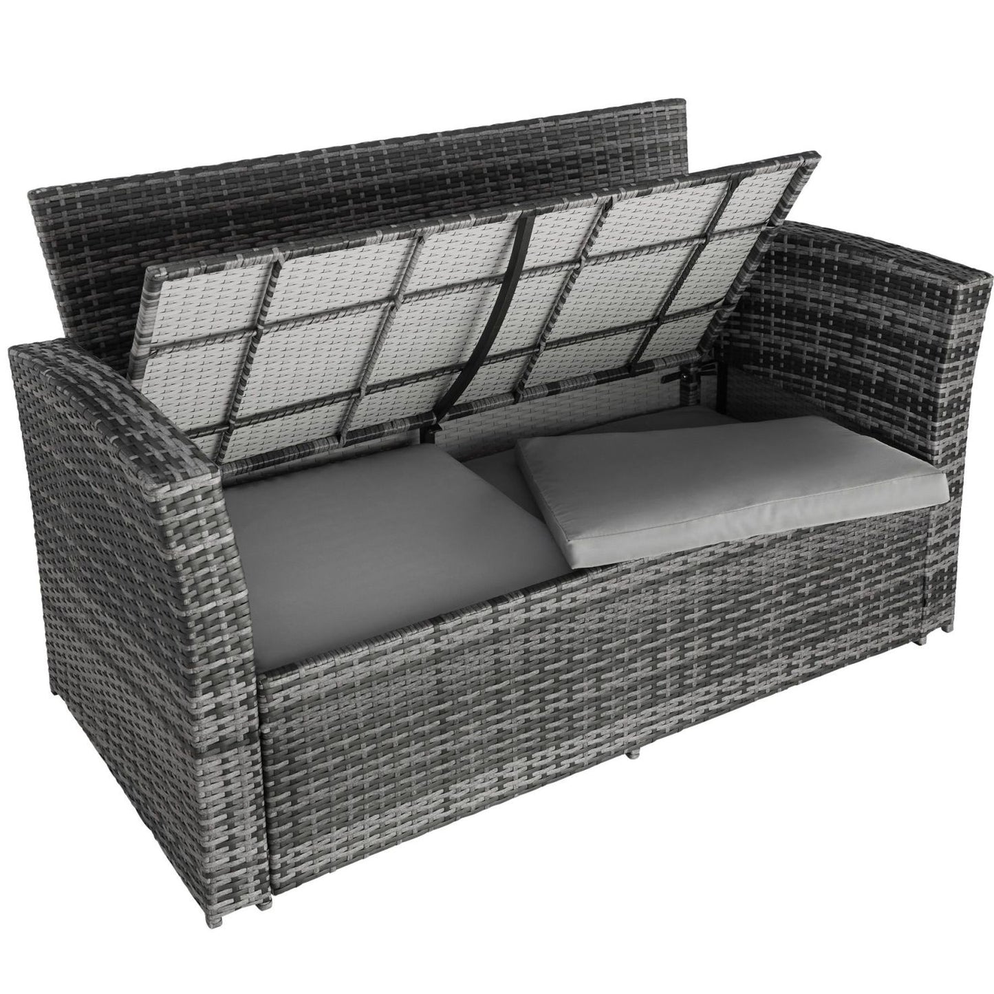 Rattan Sofa Set with Large Storage Compartment