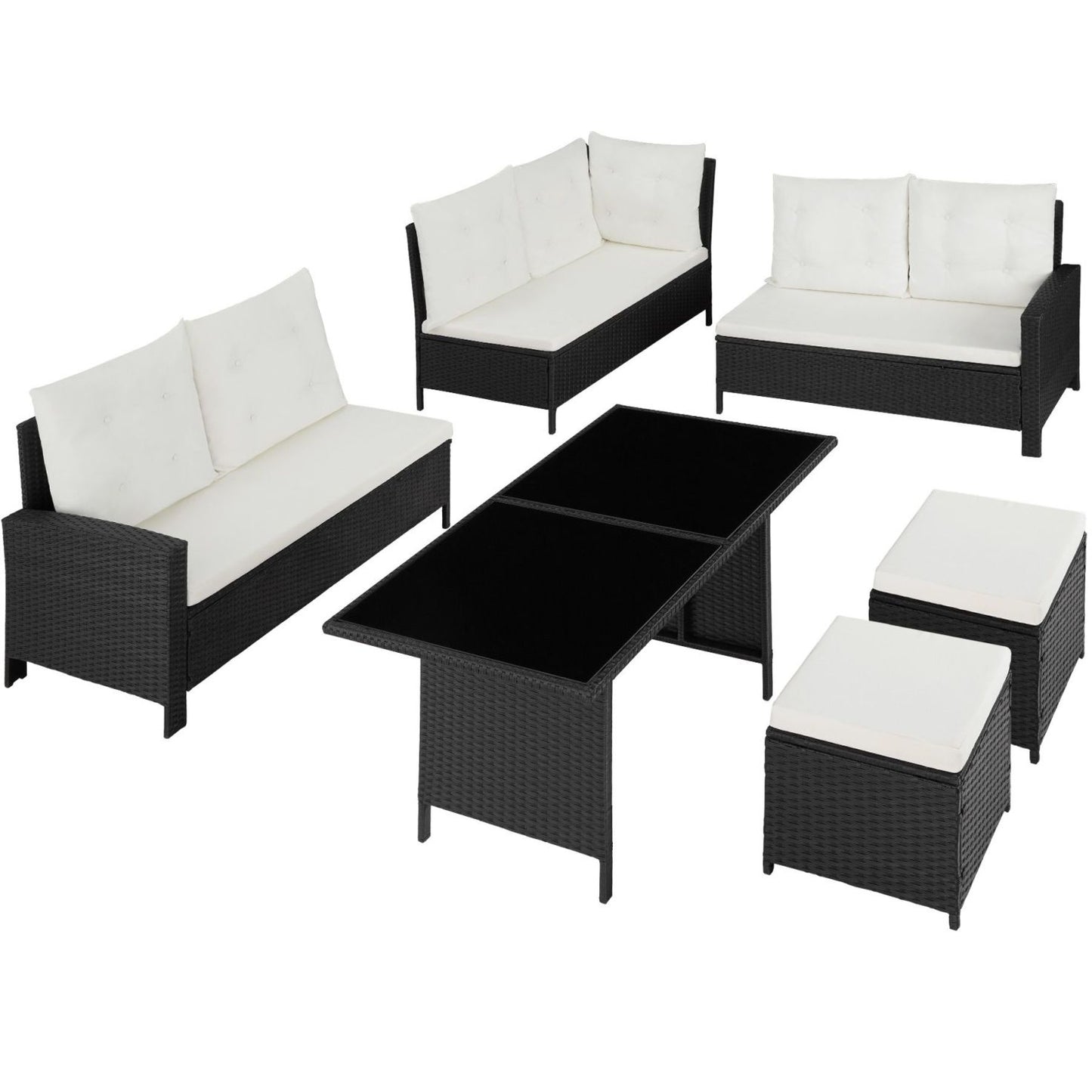 Sectional Rattan Corner Sofa Set