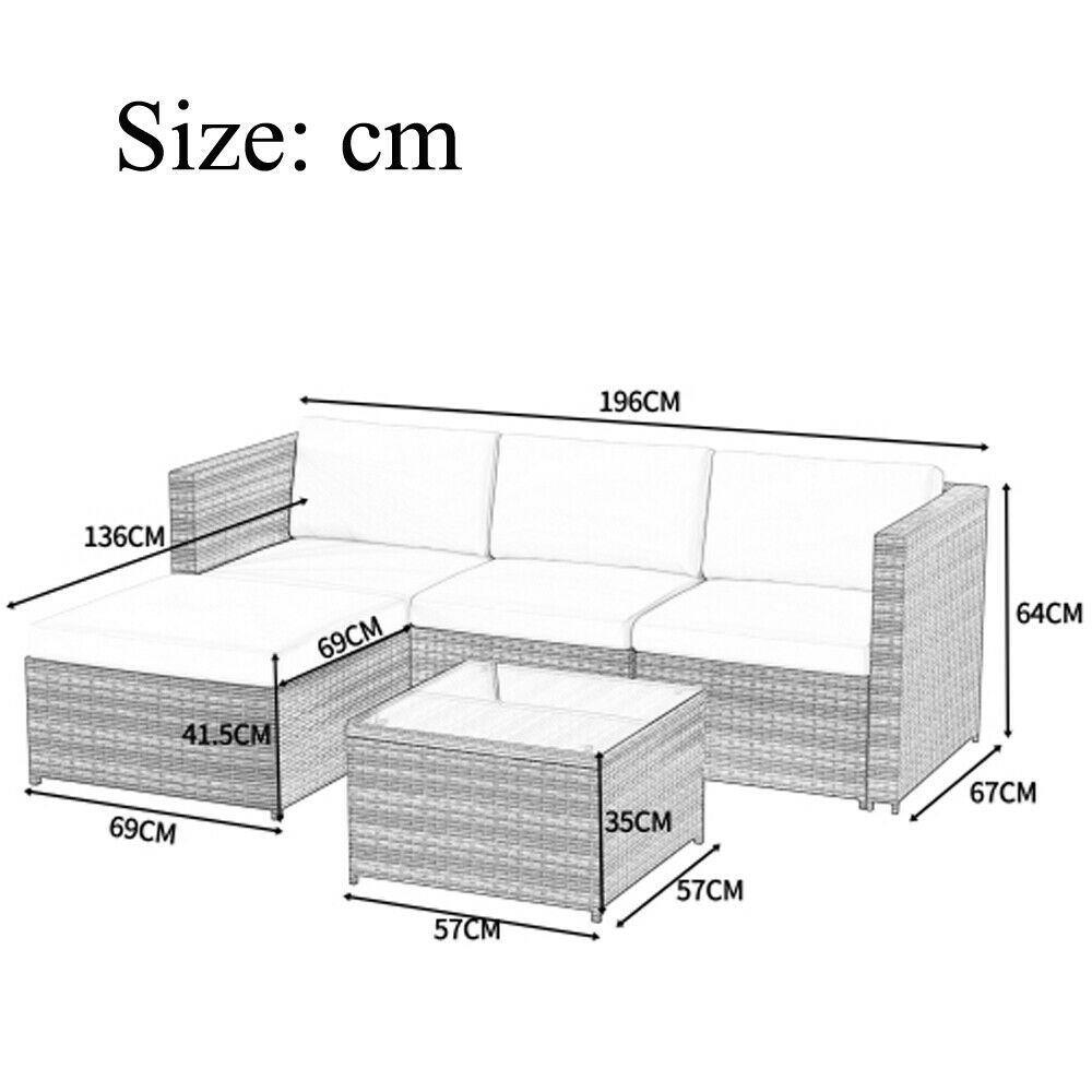 Rattan Garden Corner Sofa Set