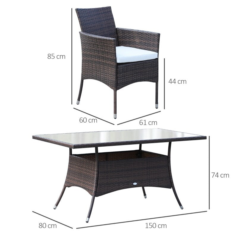 Wicker Patio Dining Set